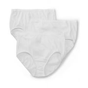 Fruit Of The Loom Women's Fit for Me Plus Size Cotton Brief Panties, 3 Pack